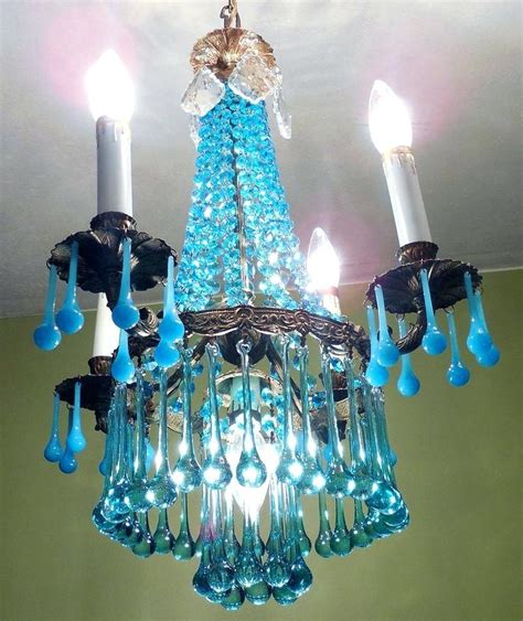 Best 10 Of Turquoise Crystal Chandelier Lights