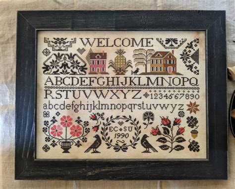 A Quaker Welcome By Lilas Studio Cross Stitch Chart Etsy Cross