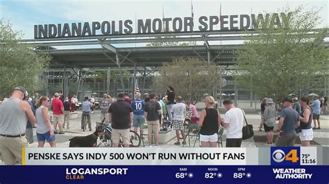 Penske Says Indy 500 Wont Run Without Fans Youtube