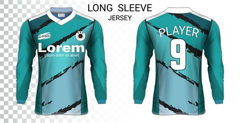 Download Long sleeve soccer jerseys t-shirts mockup template ...