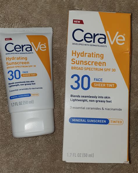 Tinted Sunscreen For Face Cerave Cerave Hydrating Sunscreen Face