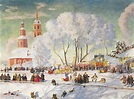shrovetide 1920 Boris Mikhailovich Kustodiev Russian Painting in Oil ...