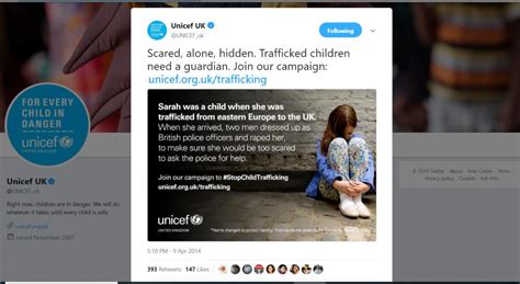 Unicef Uk Stop Child Trafficking London Charity Campaign Susannah