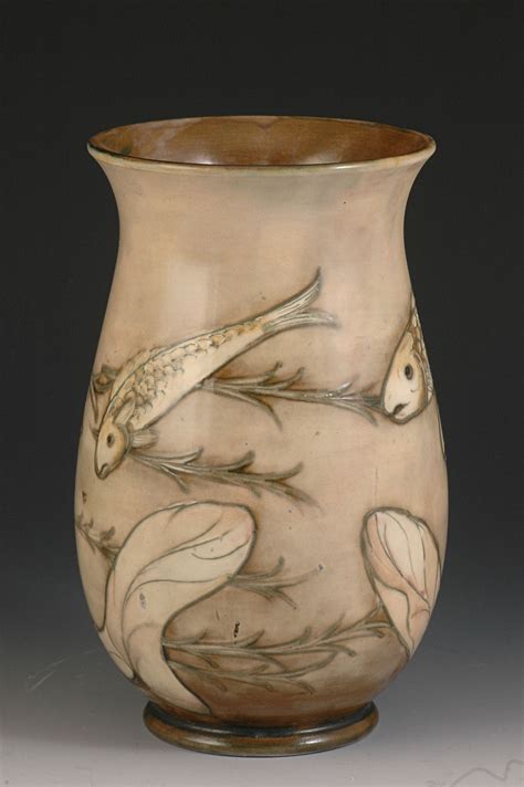 William Moorcroft Hi Glaze Fish Vase C1926