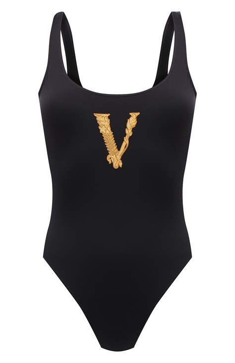 Женский черный слитный купальник Versace купить в интернет магазине ЦУМ