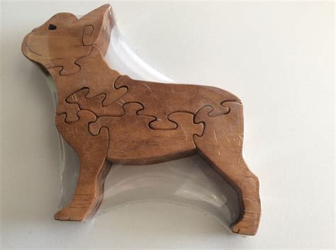 French Bulldog Scroll Saw Puzzle Handmade 6 Pieces Etsy