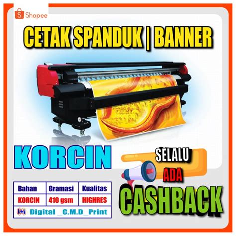 Jual Cetak Mmt Backdrop Spanduk Banner Baliho Bahan Korcin Gsm Shopee Indonesia