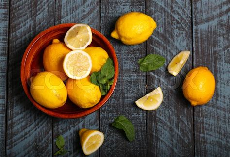 Fresh Natural Organic Fruit Lemon Stock Image Colourbox