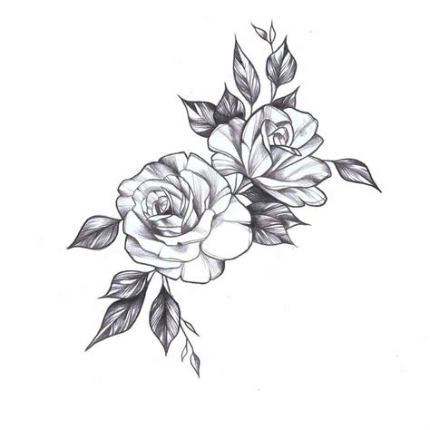 Rose Drawing Tattoo Roses Drawing Tattoo Drawings Body Art Tattoos