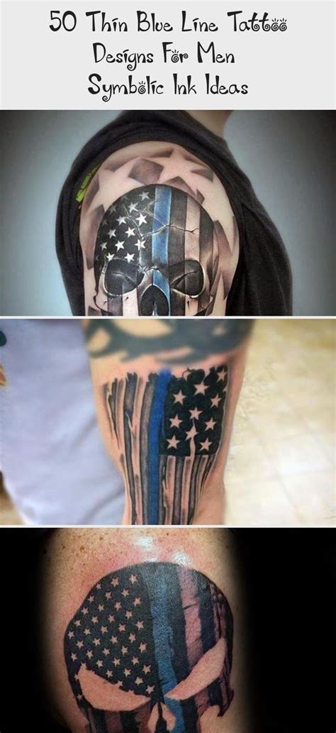 24 Best Cool Thin Blue Line Tattoos Ideas