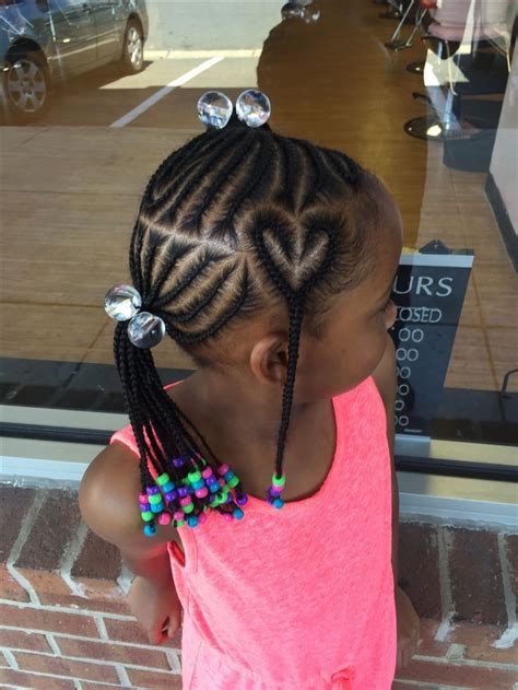 Cornrows With Heart Design Kids Hairstyles Girls Hair Styles