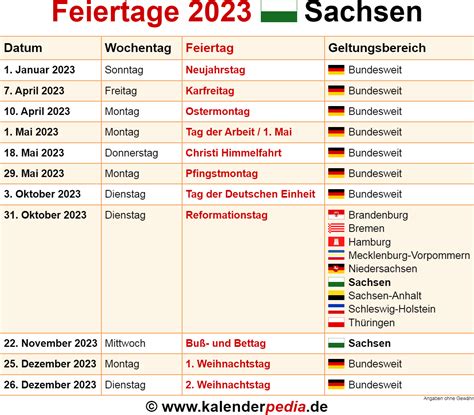 Feiertage Sachsen 2024 2025 Und 2026 Mit Druckvorlagen