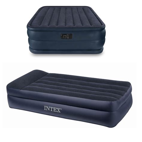 Intex Queen Raised Air Mattress 2 Pack And Queen Deluxe Air Bed W Built In Pump