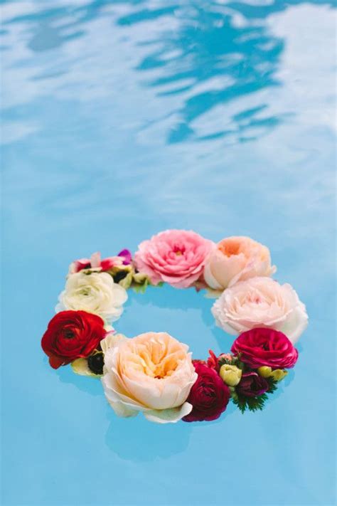 Using a bin with a lip helps to keep the pool noodles in place. Make This: Geometric Floating Flower Wreath | Floating ...