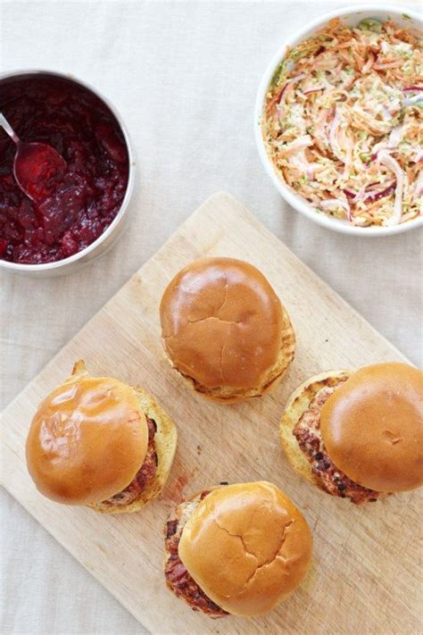 Christmas Turkey Burgers With Cranberry Relish And Sproutslaw Recipe