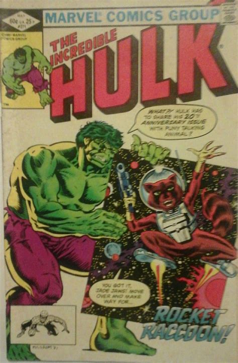 1st Appearance Of Rocket Raccoon Hulk Comic Marvel Comic Books