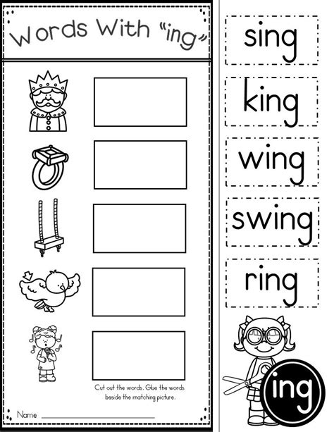 The following worksheet is the antonym worksheet to reinforce your english skill. ING word work | Word family worksheets, Kindergarten word ...