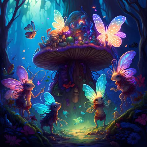 Fairy Creatures In The Enchanted Forest Version 2 By Pm Artistic On