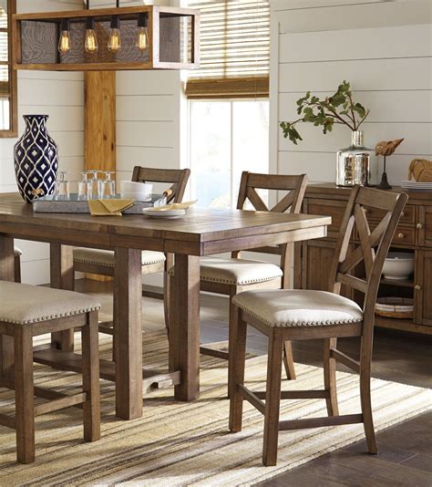 Moriville Gray Extendable Counter Height Dining Table From Ashley