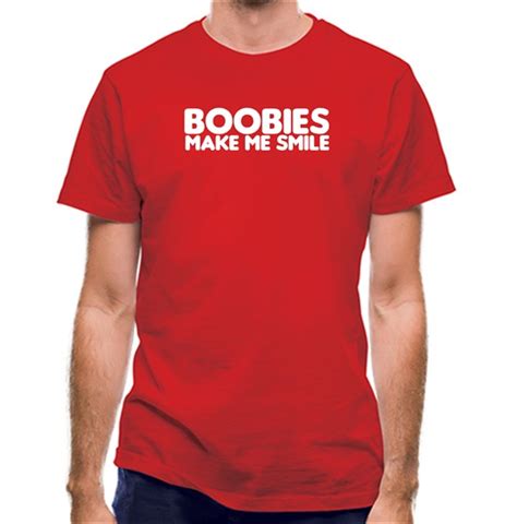 Boobies Make Me Smile Classic Fit Mens Tee By Chargrilled