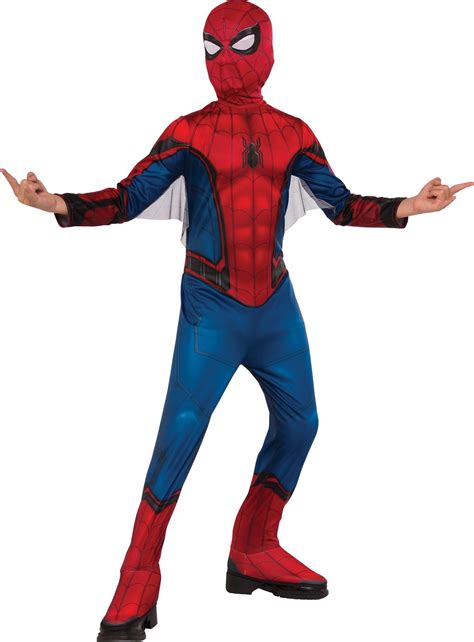 Boys Spiderman Homecoming Costume Superhero Fancy Dress Child Kids Outfit