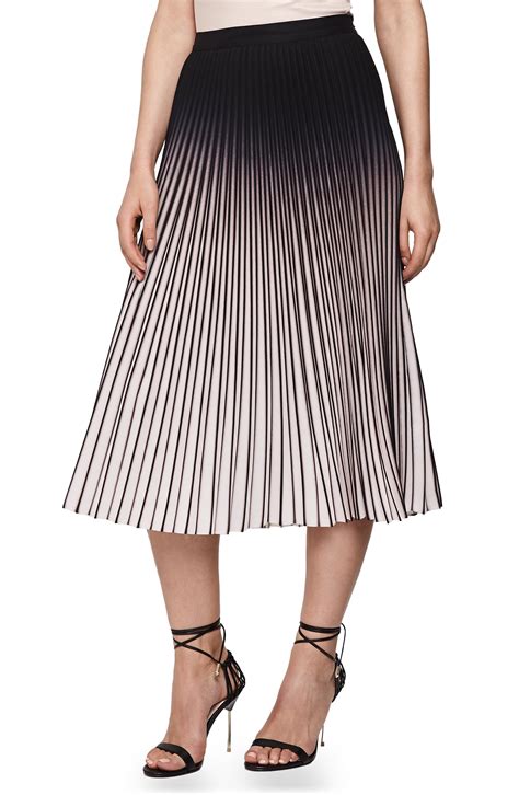 Reiss Marlie Ombré Pleated Midi Skirt Available At Nordstrom Midi