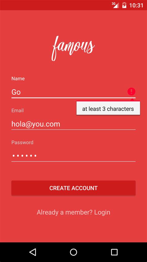 Beautiful Android Login And Signup Screens With Material Design