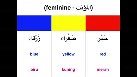 Arabic to malay translation service can translate from arabic to malay language. Learn Arabic (English & Malay translation) - Colours - YouTube