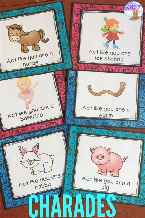 Use This Charades Game To Get Primary Students Acting Each Card Has A