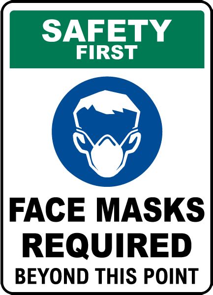Safety First Face Masks Required Beyond This Point Sign Save 10