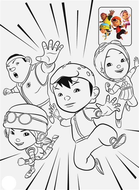 Boboiboy Coloring Page For Kids
