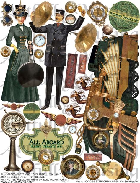 Collage Sheets Collage Sheet Steampunk Collage