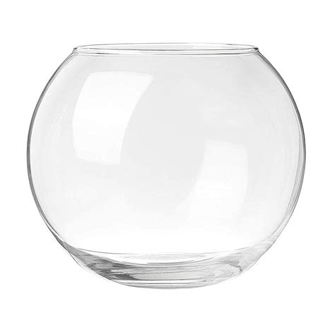 Shobhana Enterprises Crystal Clear Glass Fish Or Terrarium Round Bowl W