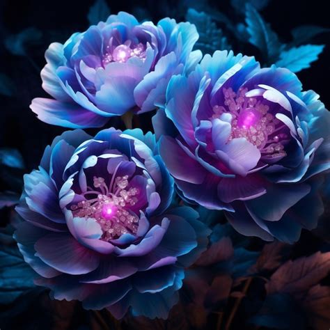 Premium Ai Image Light Purple Peony Flower Bright Fantasy Floral