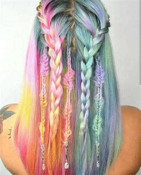 28 Rainbow Hair Colors Ideas Ninja Cosmico