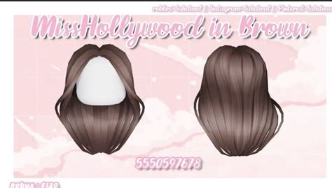 Brown Roblox Hair Id Codes Roblox Promo Codes 2020 Girl Hairs