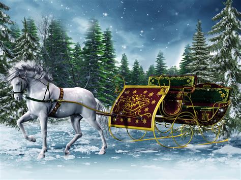 Christmas Horse Wallpapers Wallpaper Cave