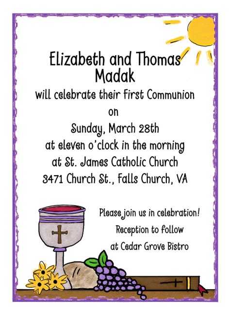Communion Table Invitations By Amy Adele