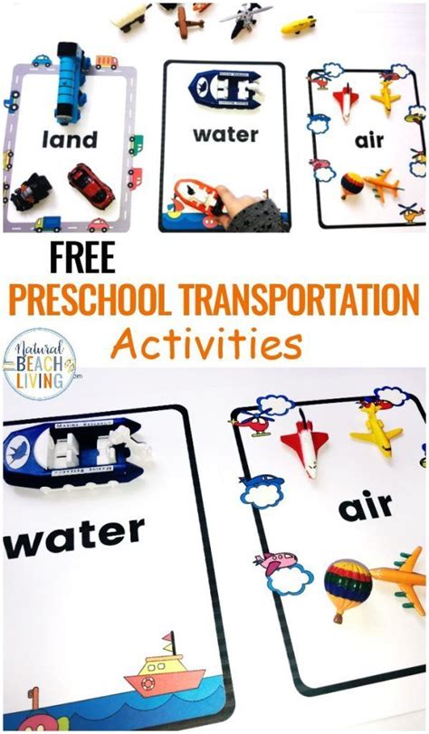 Preschool Transportation Theme Printables Sorting Land Air Water