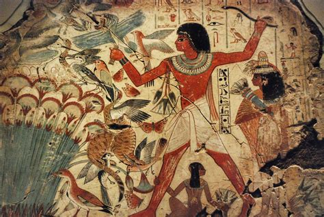 Egyptian Hunting In The Marshes Illustration Ancient History
