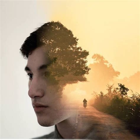 Double Exposure Portraits Combine Human Faces With Nature And