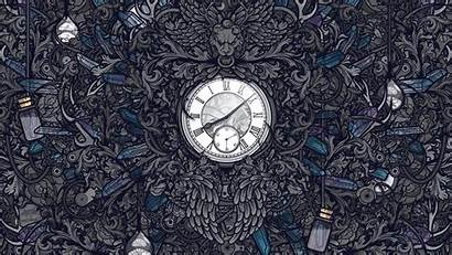 Gothic Digital Artwork Desktop Wallpapers Clocks Pattern