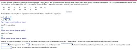 Solved Students Estimated The Length Of One Minute Without