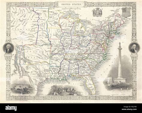 1851 Tallis And Rapkin Map Of The United States Geographicus