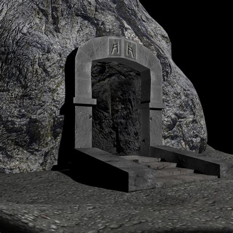 3d Fantasy Cave Entrance Model