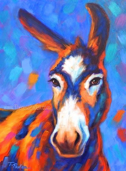 Paintings By Theresa Paden Donkey Painting In Bright Colors By Theresa