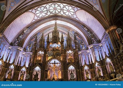 Ndern Sie Innere Basilika Von Notre Dame Montreal Quebec Kanada I