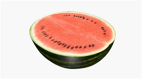 Half Of A Watermelon 3d Model Cgtrader