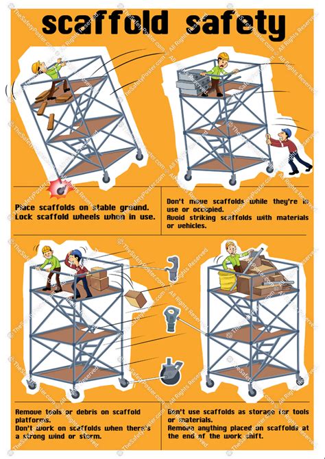 Working Safe On A Scaffold Construction Safety Poster The Best Porn