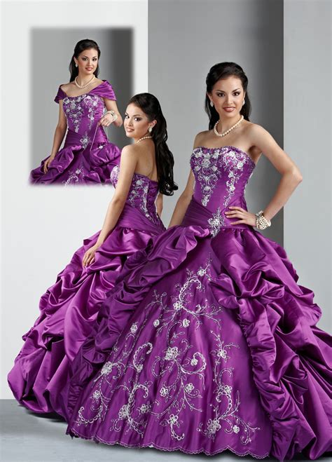 Purple Ball Gown Strapless Lace Up Full Length Quinceanera Dresses With
